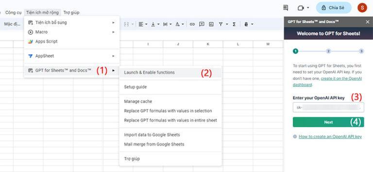 GPT Cho Google Sheets Và Docs - Tăng Hiệu Suất Công Việc 200%